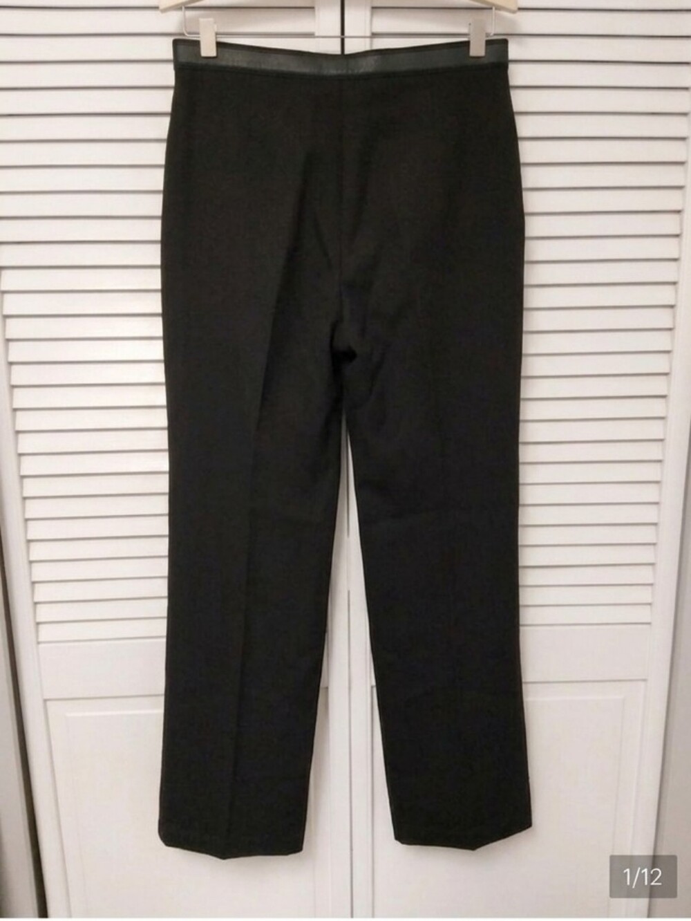 Fendi Black Trousers with Gold Logo Patch